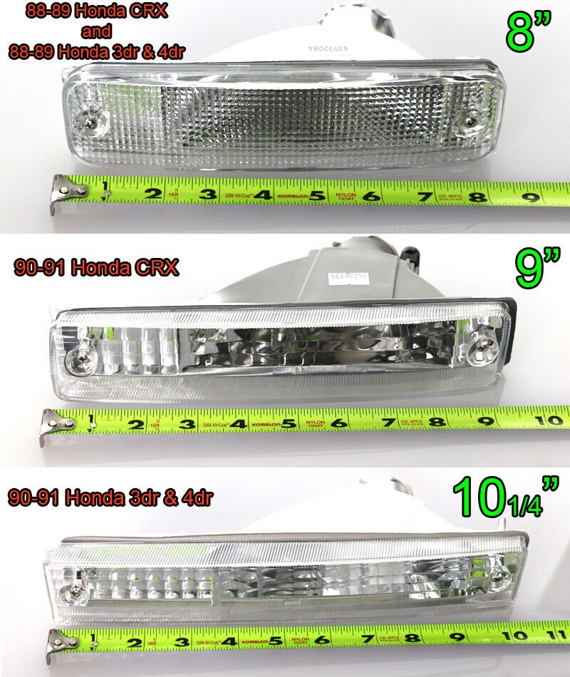 1988-1989 Honda CRX / Civic Amber Bumper Lights
