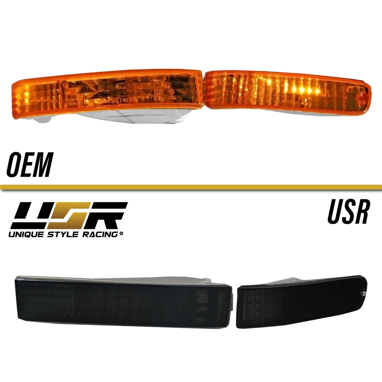 1992-1996 Honda Prelude Depo Smoke Bumper Lights