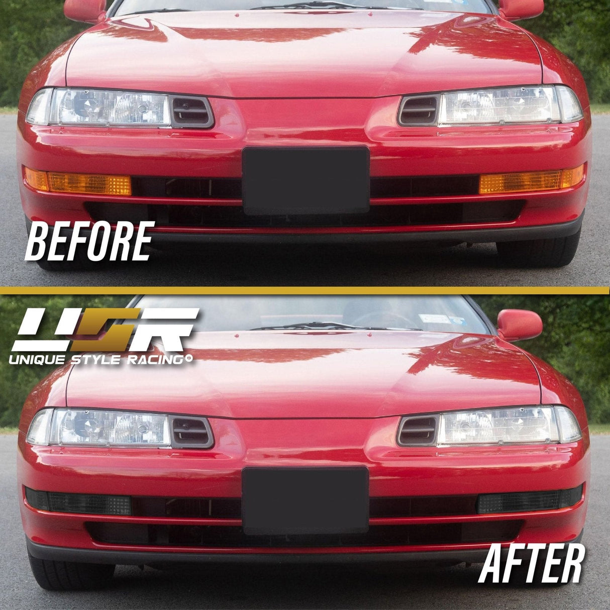 1992-1996 Honda Prelude Depo Smoke Bumper Lights