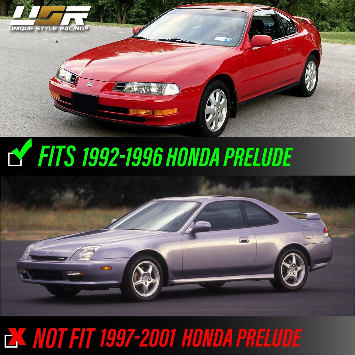 1992-1996 Honda Prelude Depo Smoke Bumper Lights