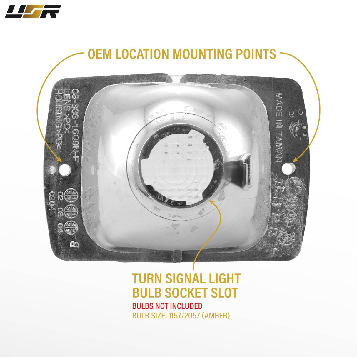 1987-93 Jeep Wrangler Smoke Bumper Signal Lights