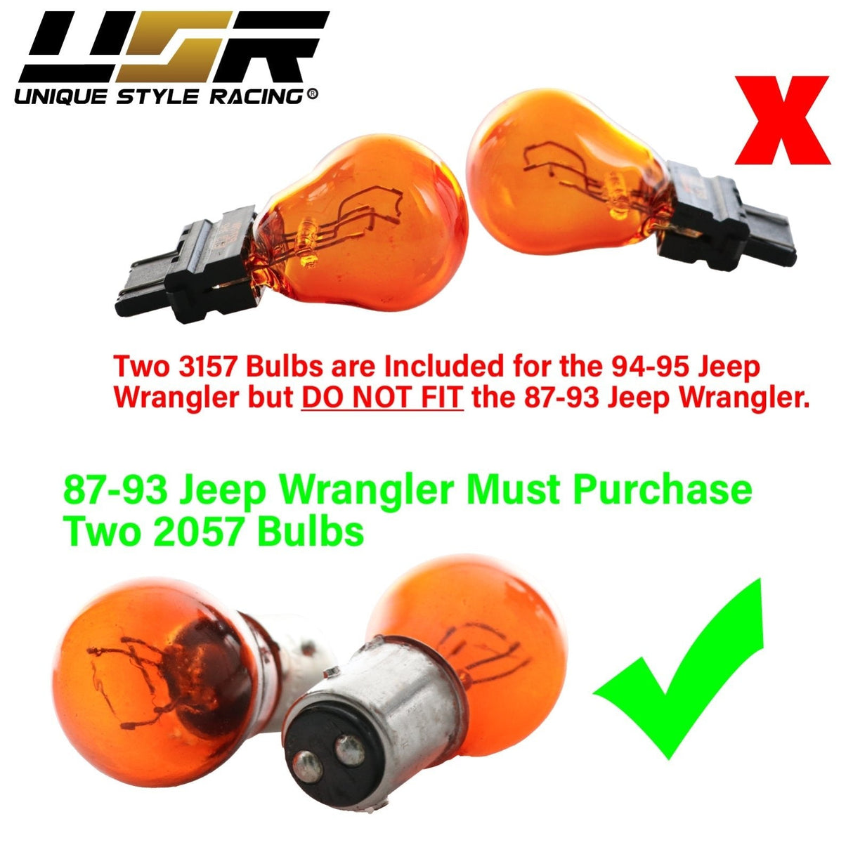 1987-93 Jeep Wrangler Smoke Bumper Signal Lights