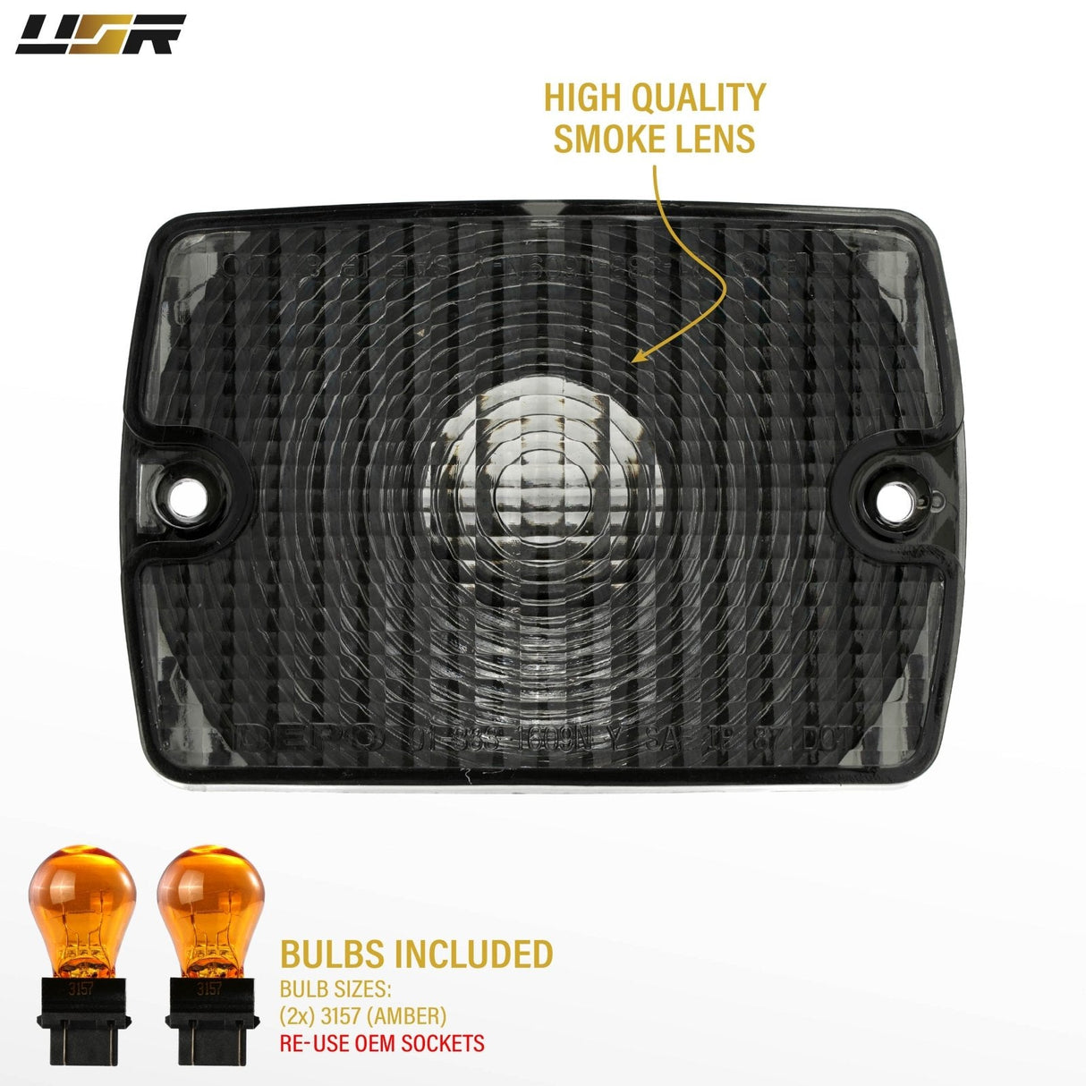 1994-95 Jeep Wrangler YJ Smoke Bumper Signal Lights