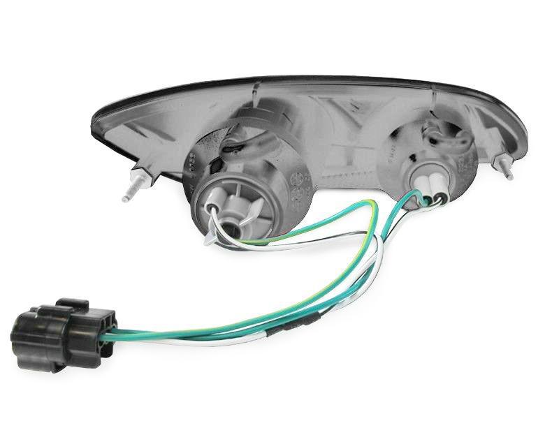 1999-2002 Mazda RX7 Crystal Black Clear Front Bumper Signal Lights