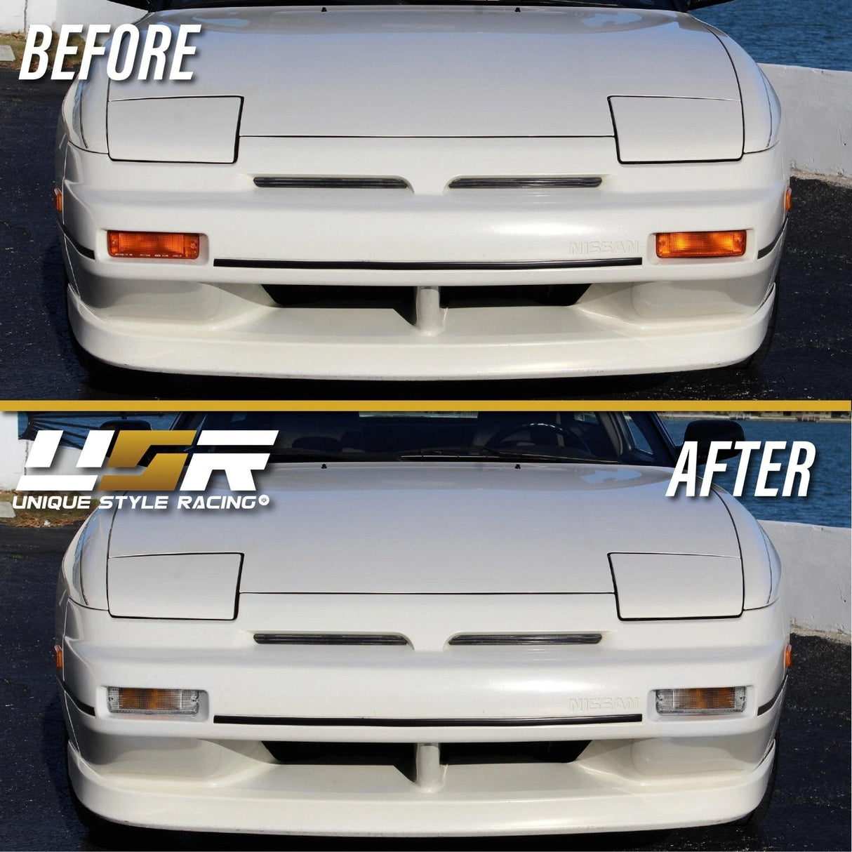 1989-1990 Nissan 240sx Clear Bumper Signal Lights