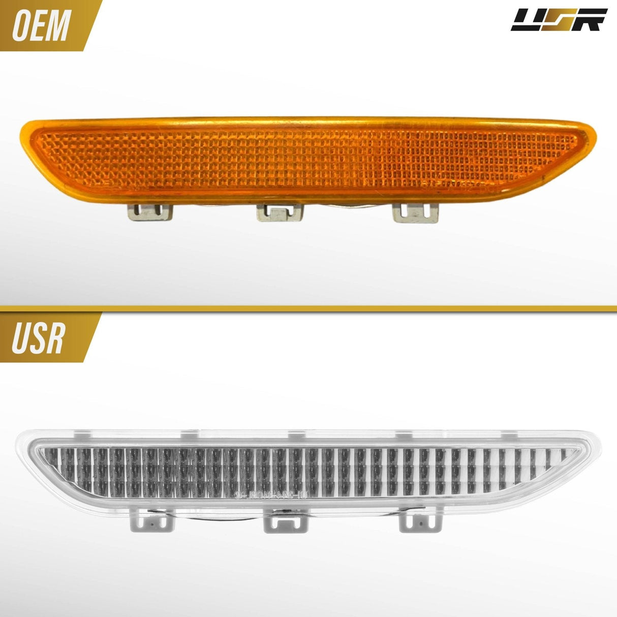 2004-2006 Bmw E46 2d/Cabrio Crystal Smoke Front Bumper Reflector