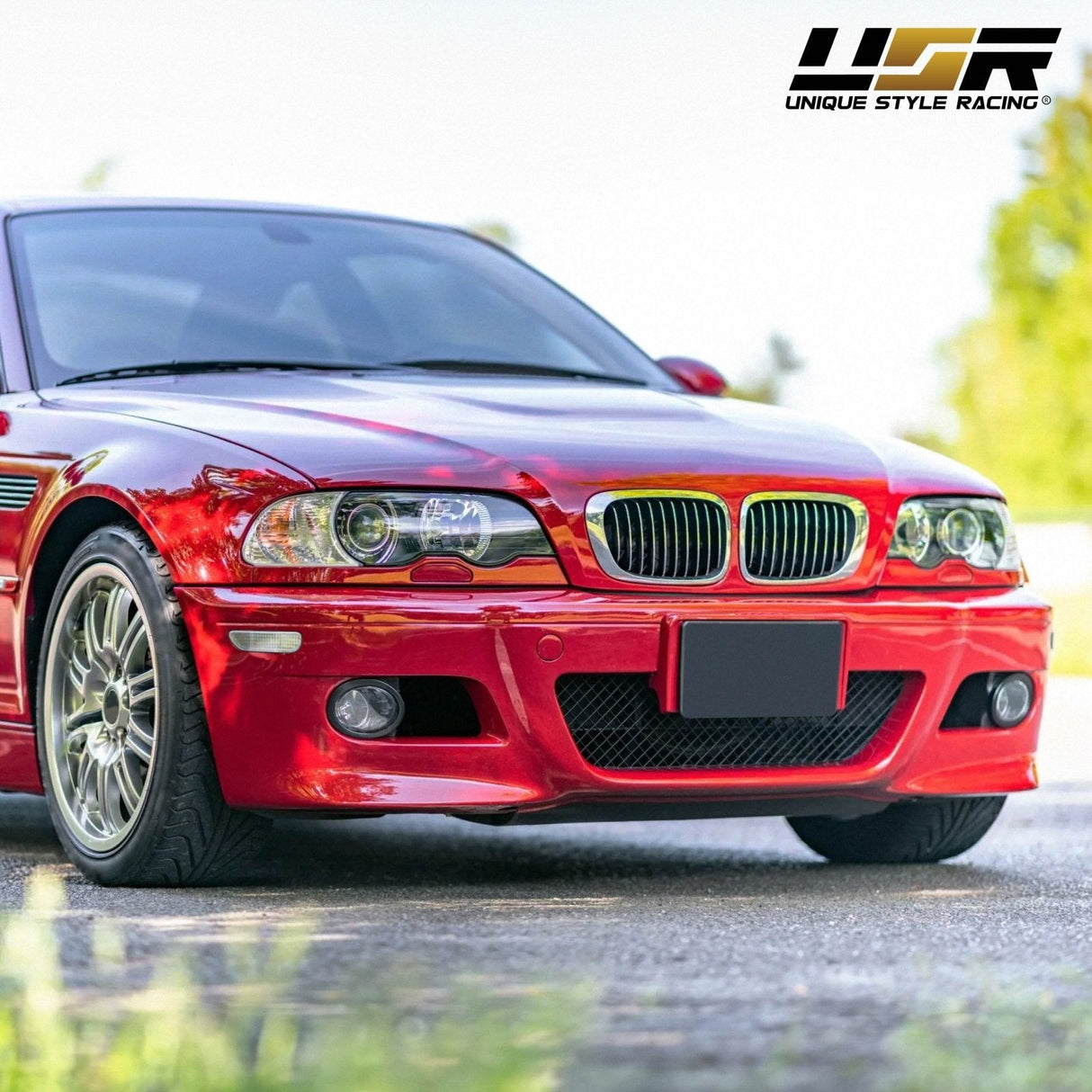 1999-2003 BMW E46 Crystal Smoke Front Bumper Reflector