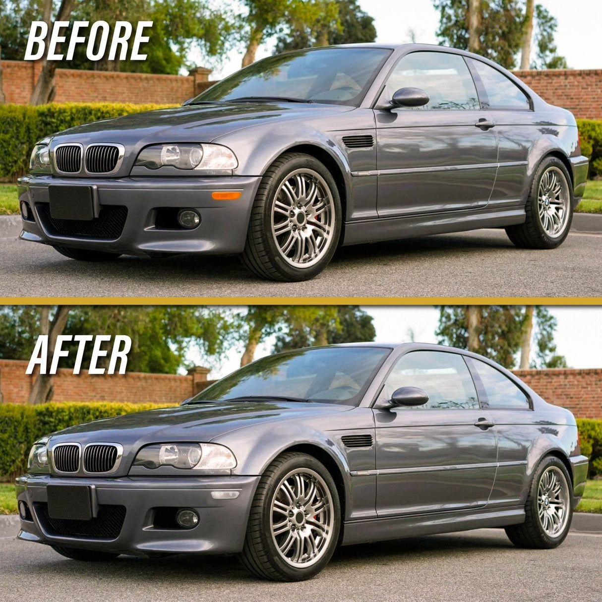 1999-2003 BMW E46 Crystal Smoke Front Bumper Reflector