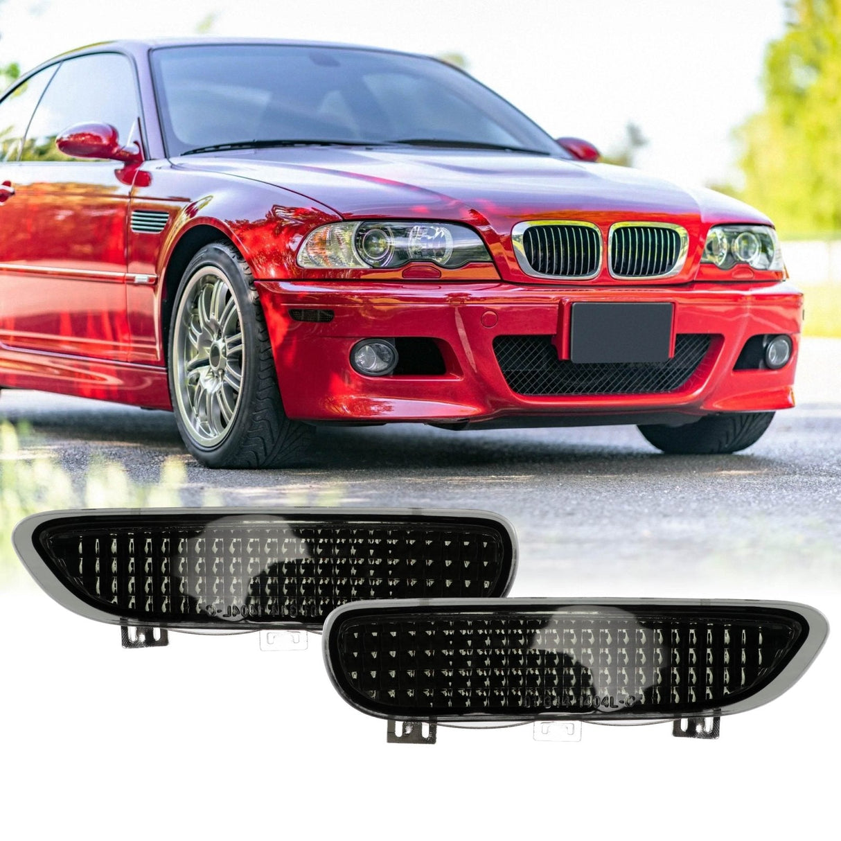 1999-2003 BMW E46 Crystal Clear Front Bumper Reflector