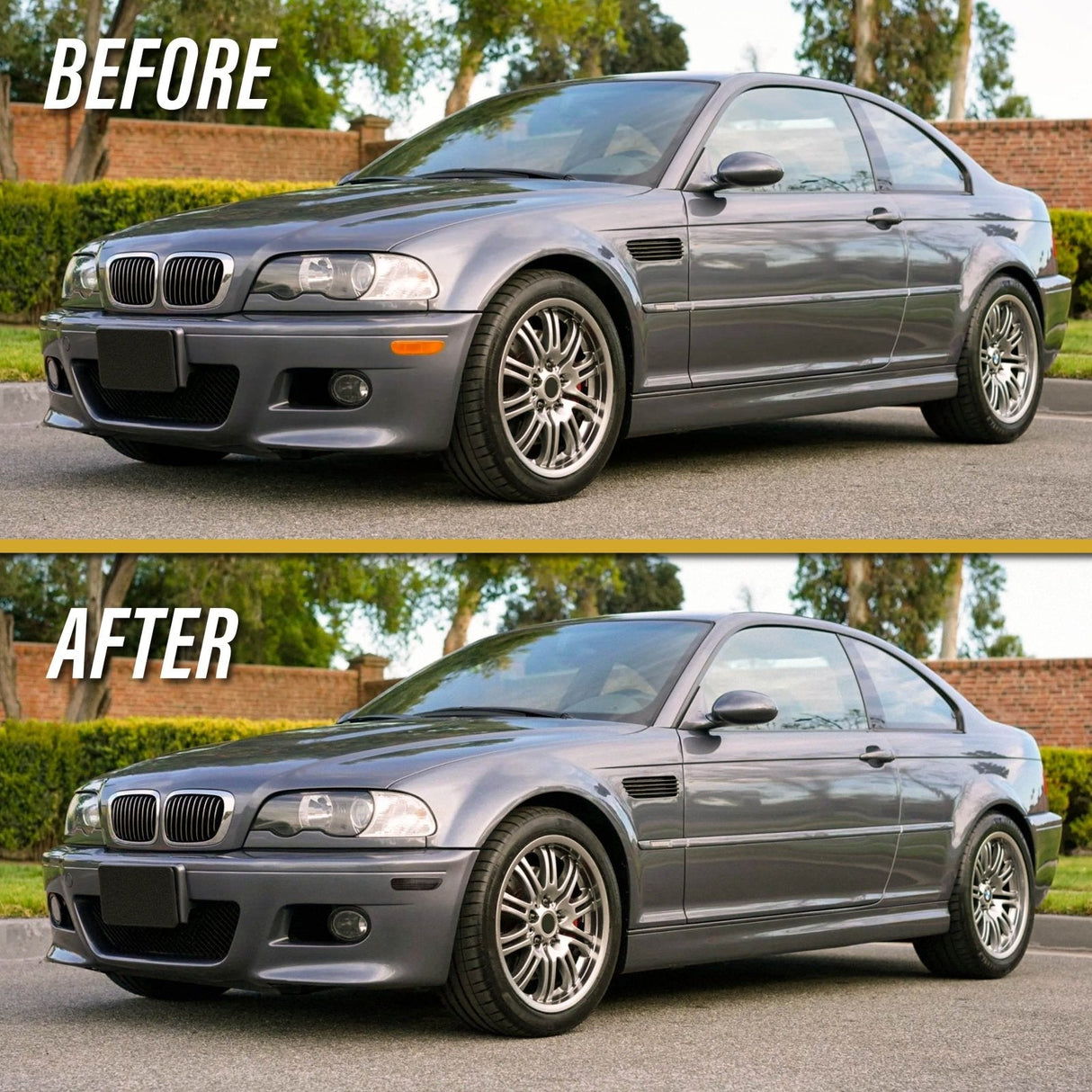 1999-2003 BMW E46 Crystal Smoke Front Bumper Reflector