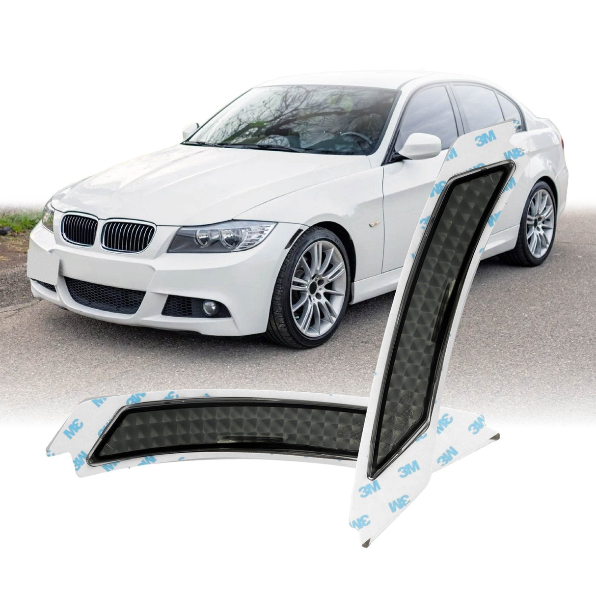 2009-2011 Bmw E90/E91 4d/5d Crystal Smoke Front Bumper Reflector