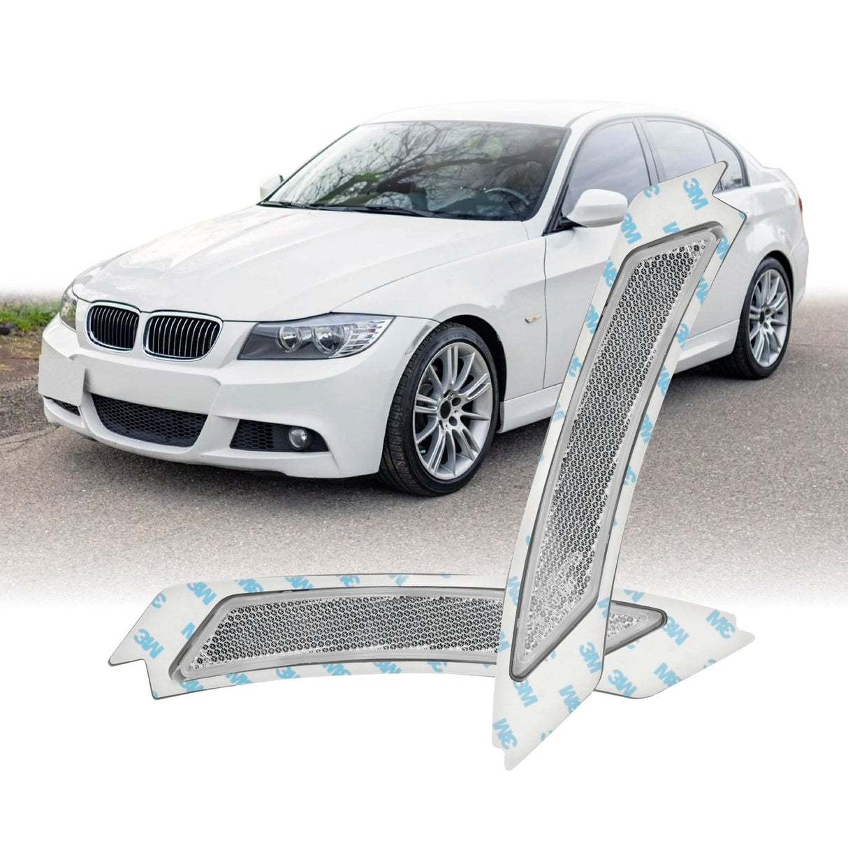 2009-2011 BMW E90/E91 OE Style Clear Front Bumper Reflector
