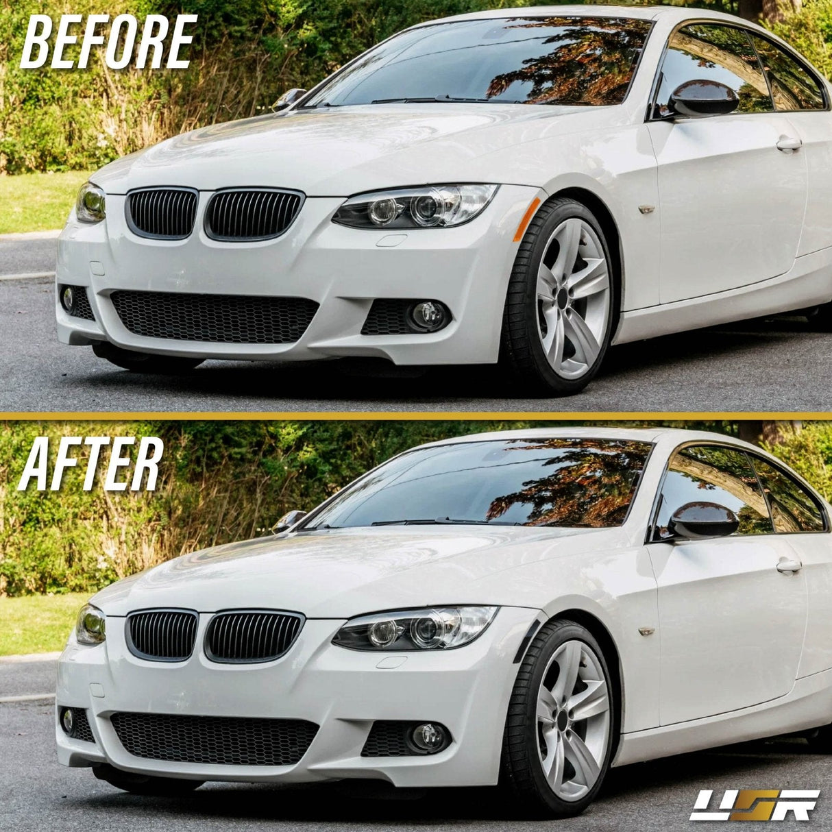2007-2012 BMW E92/E93 3 Series Crystal Smoke Front Bumper Reflector