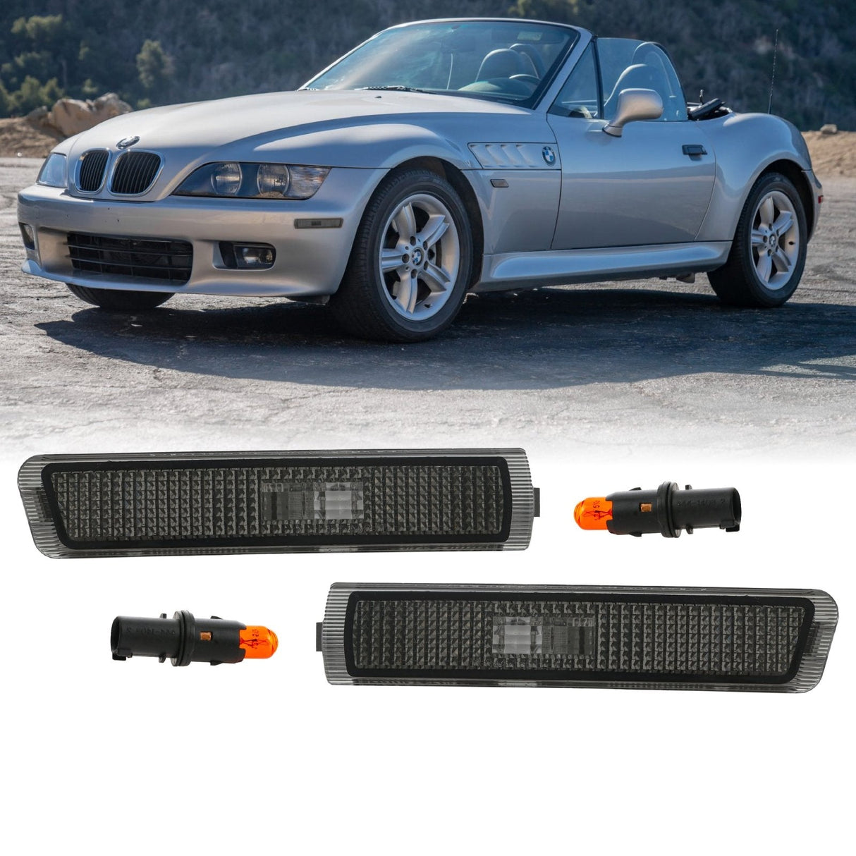 1996-2002 Bmw Z3 Smoke Front Bumper Side Marker Lights
