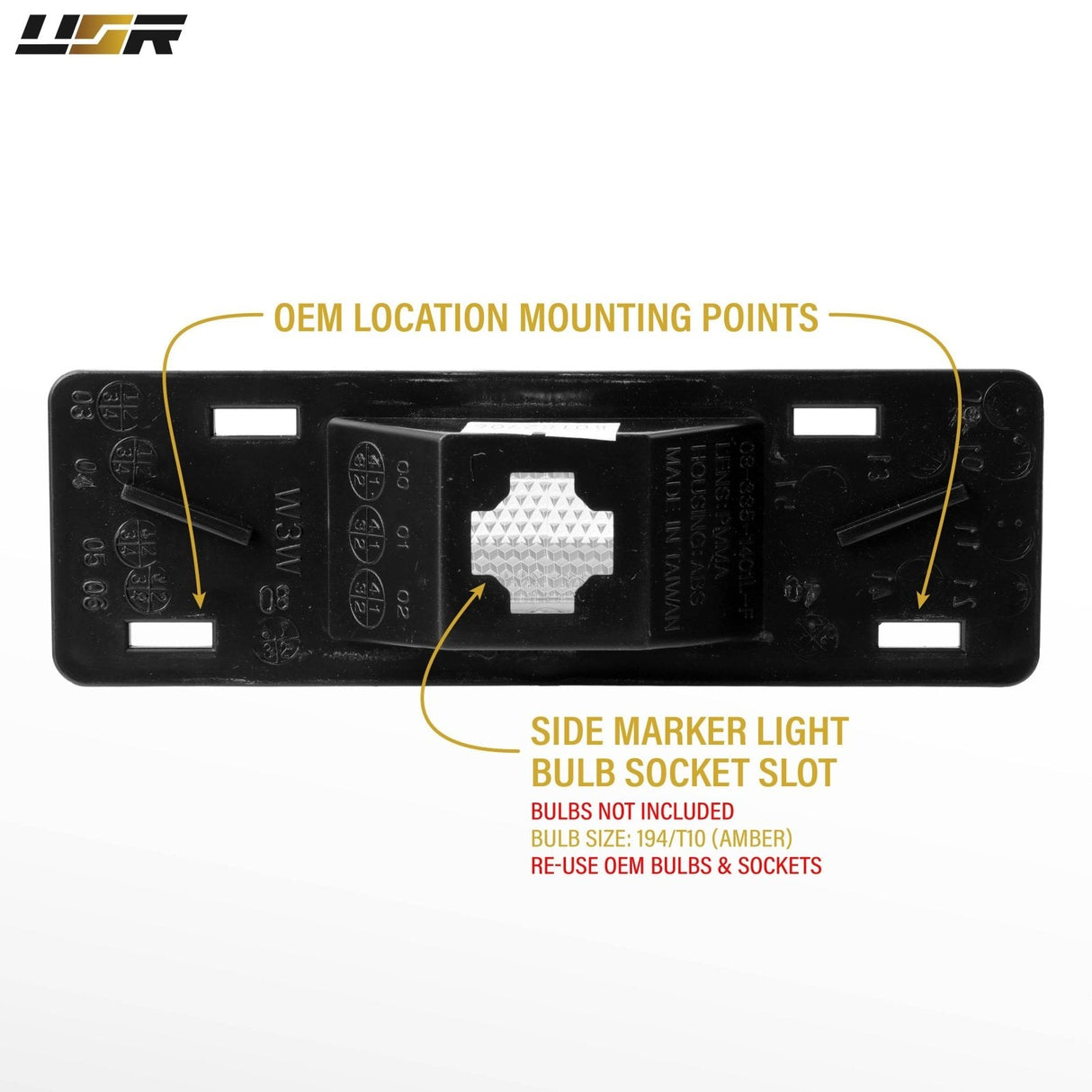 1985-1992 Chevrolet Camaro Front Smoke Bumper Side Marker Lights