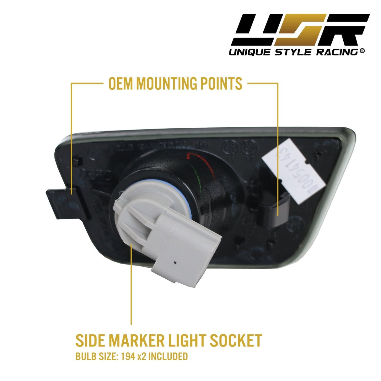 2011-2015 Chevy Cruze Smoke Front Bumper Side Marker Lights