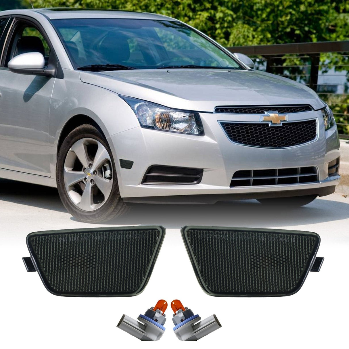 2011-2015 Chevy Cruze Smoke Front Bumper Side Marker Lights