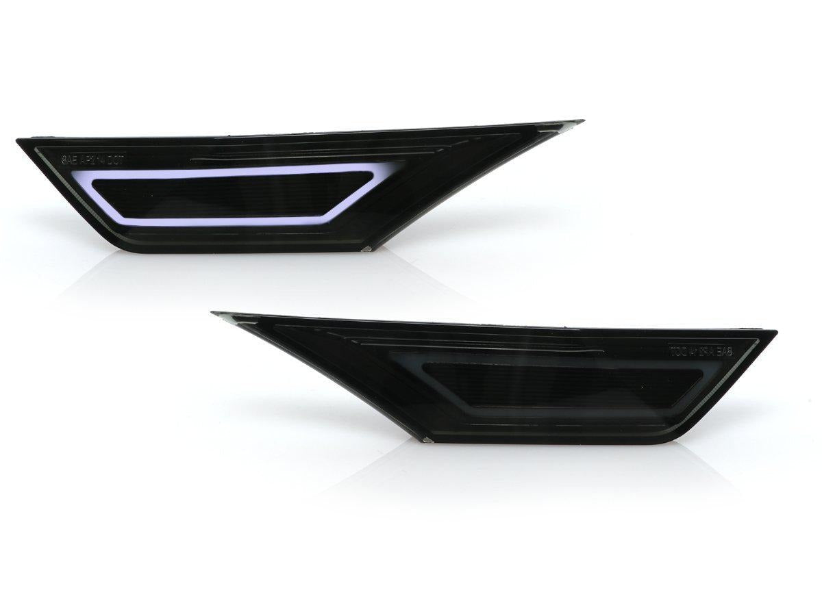 2016-2021 Honda Civic Smoke Lens Black Amber LED Side Markers