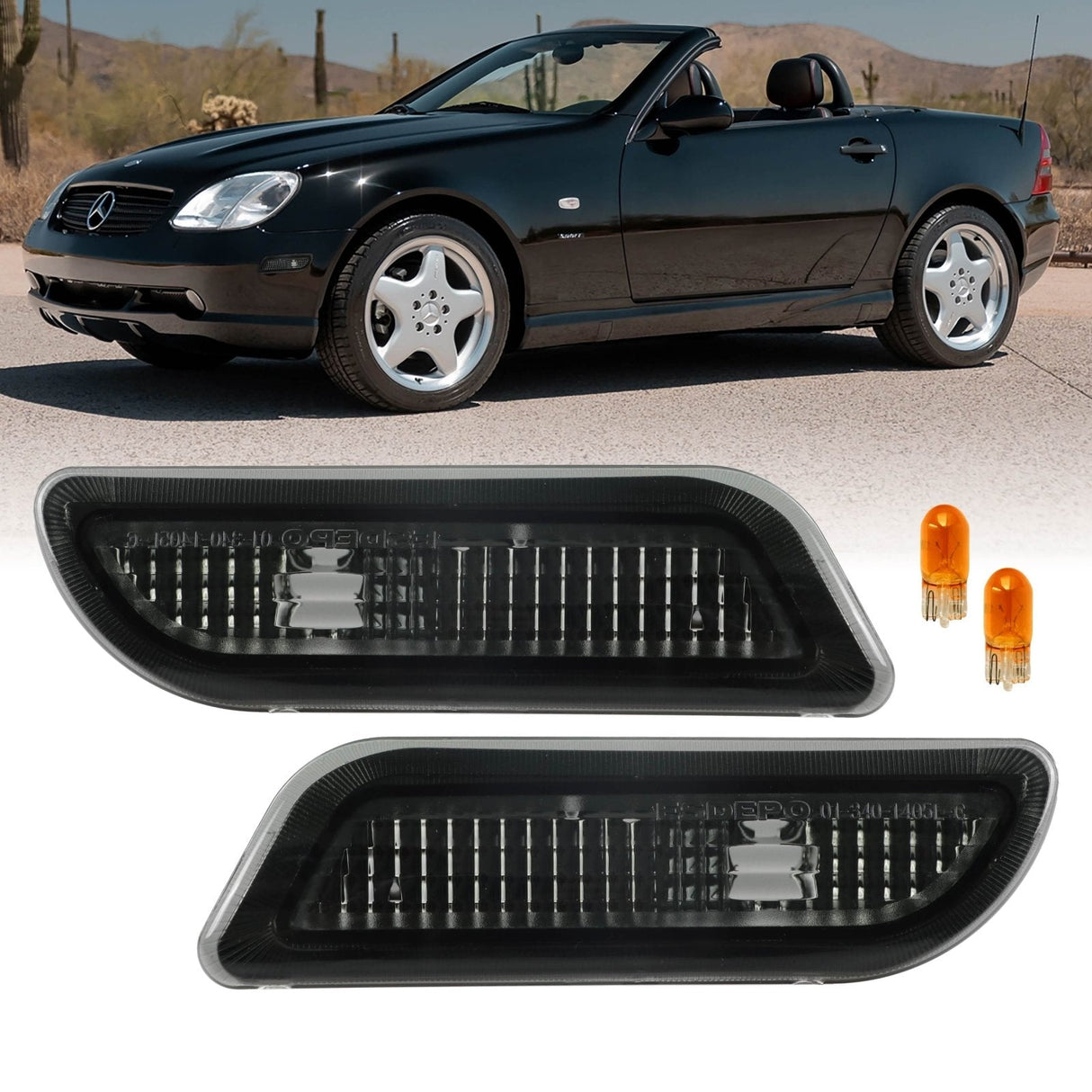 1998-2003 Mercedes W208 CLK / R170 SLK Crystal Clear Bumper Lights