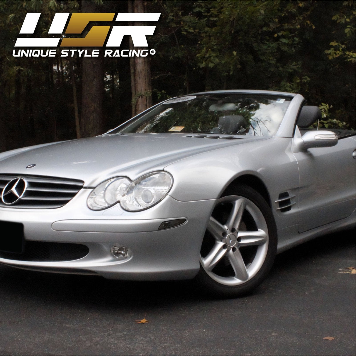 2003-2006 Mercedes R230 SL-Class Crystal Smoke Front Bumper Light