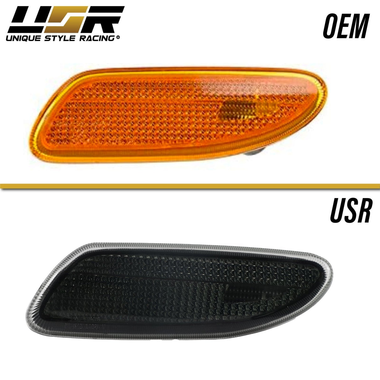 2001-2007 Mercedes W203 C-Class Smoke Bumper Lights