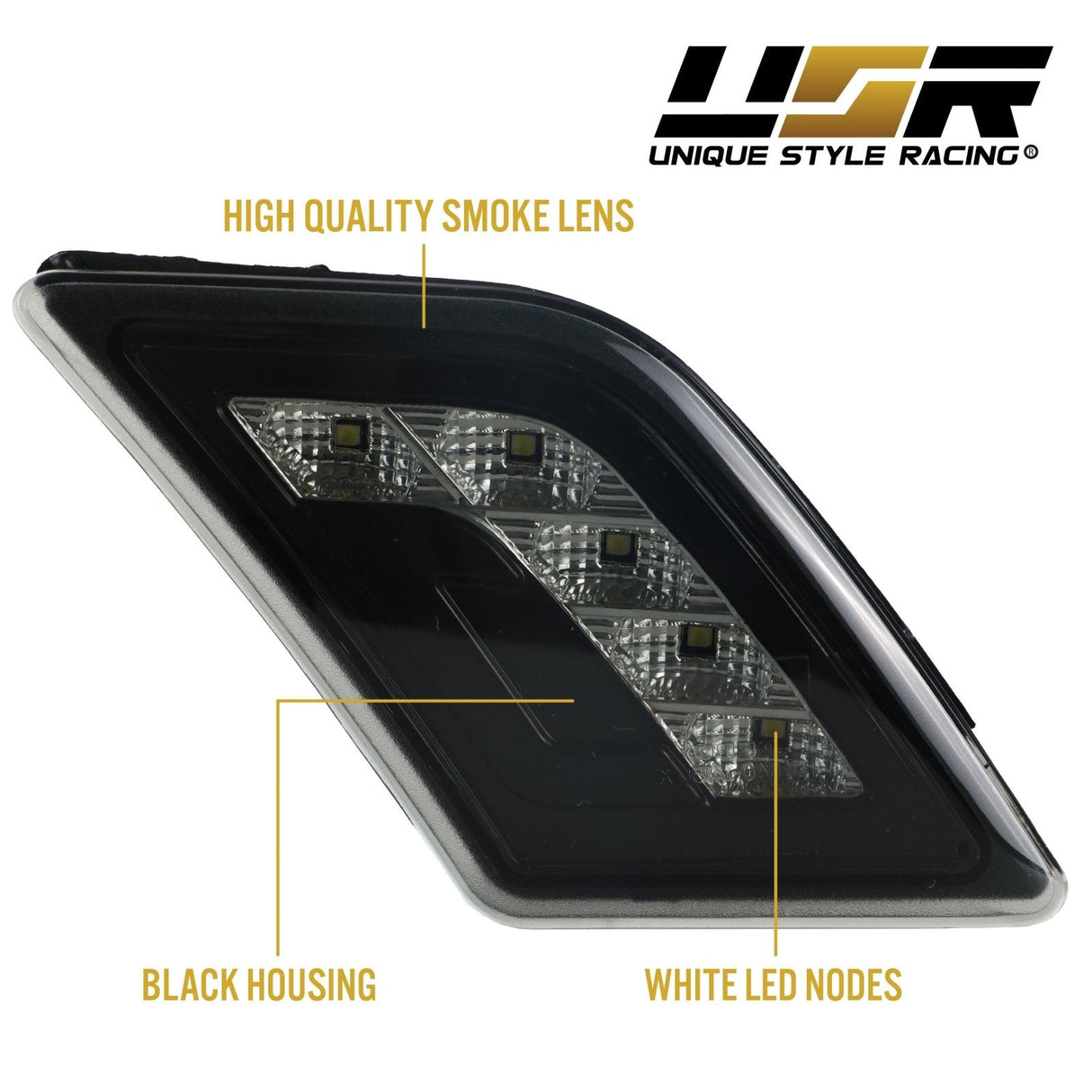 2008-2011 Mercedes W204 C-Class Smoke White Led Bumper Lights