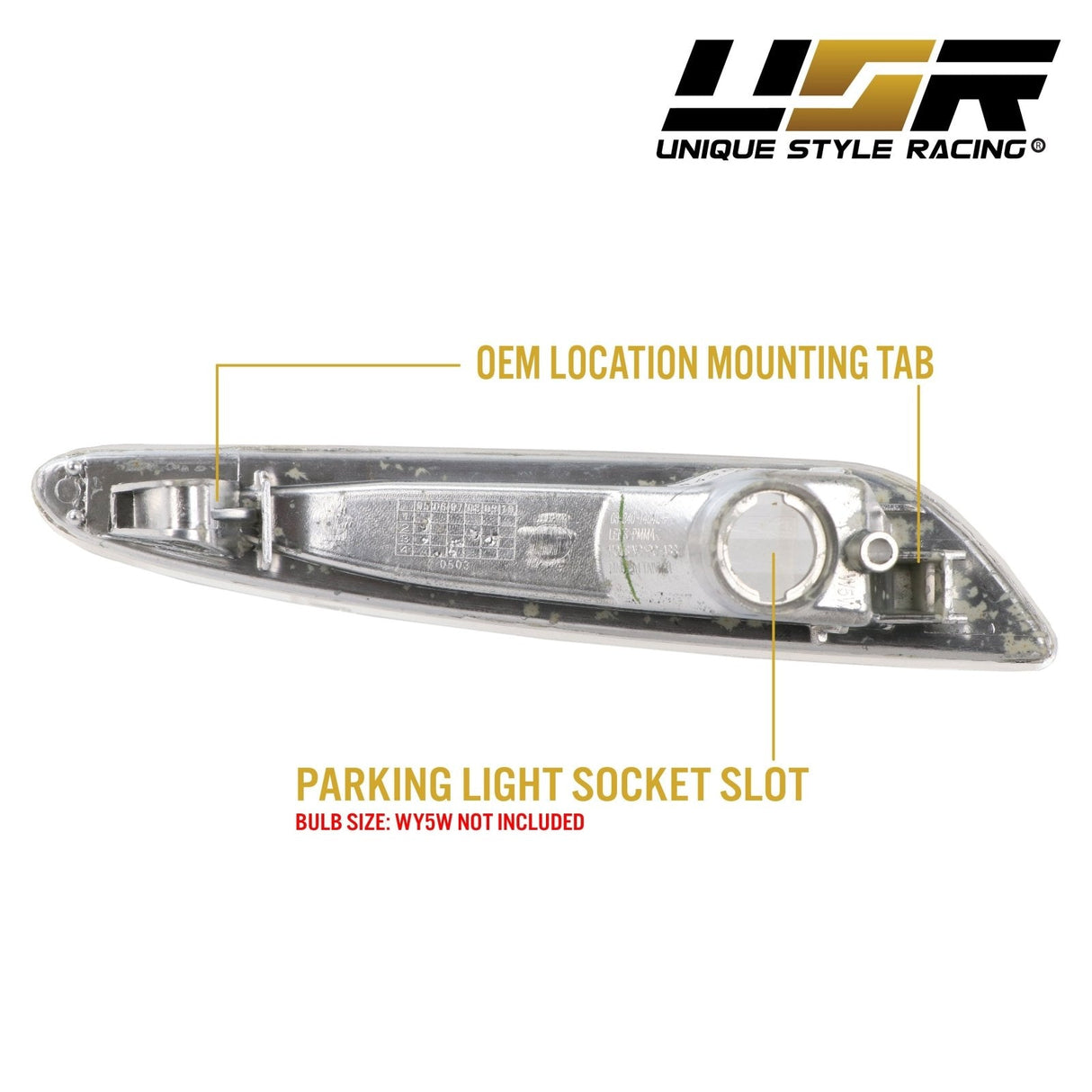 2003-2006 Mercedes W211 E-Class Crystal Smoke Front Bumper Light