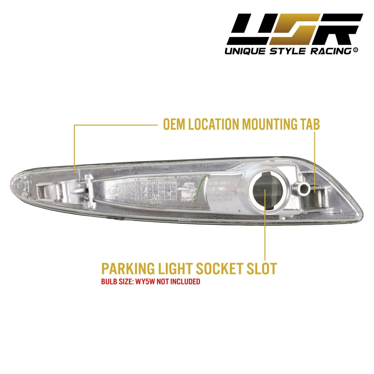 2003-2006 Mercedes W211 E-Class Crystal Smoke Front Bumper Light