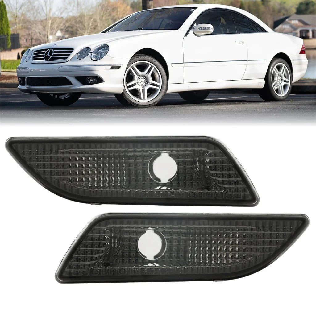 2000-2006 Mercedes CL-Class Crystal Smoke Bumper Lights