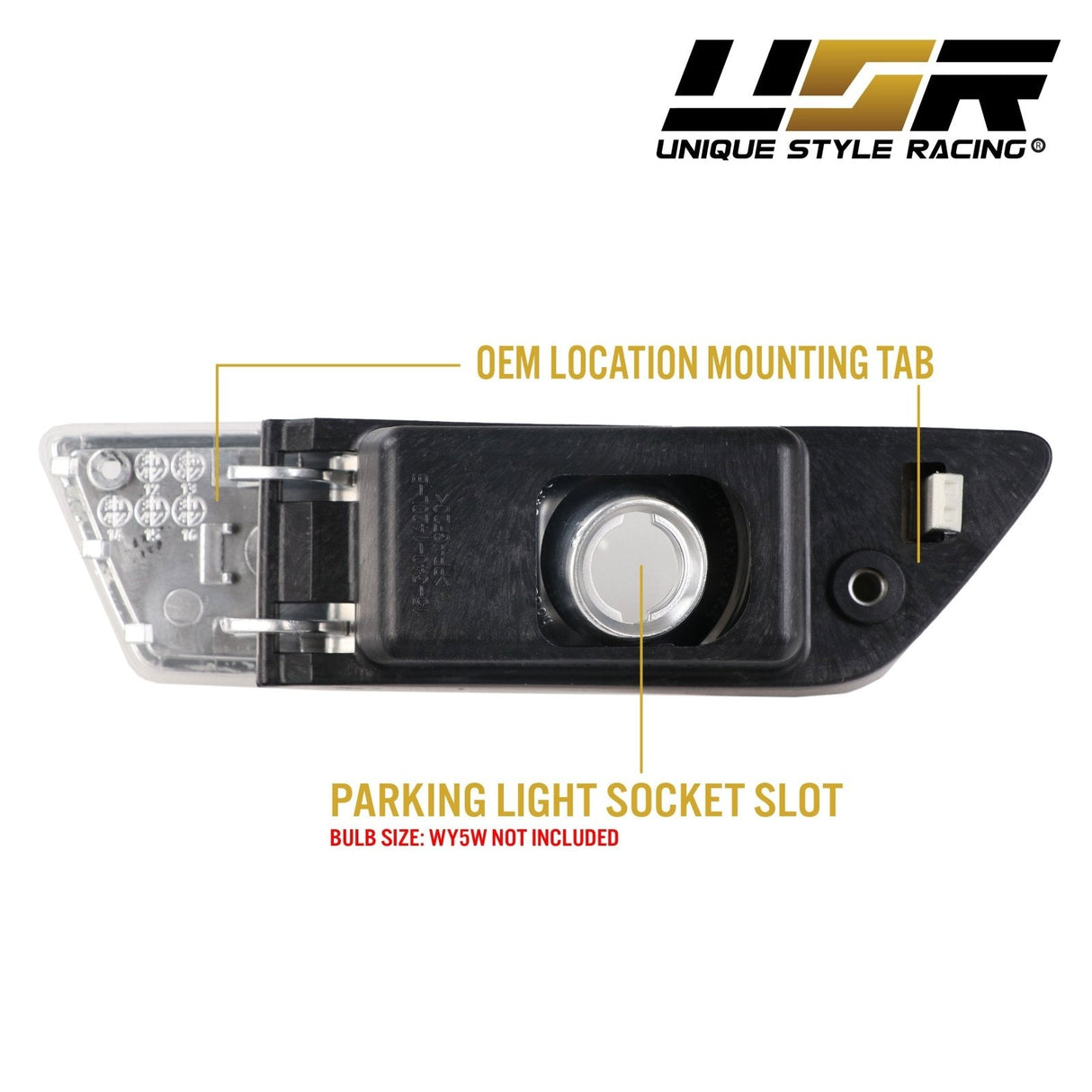 2012-2014 Mercedes W218 CLS Class Clear Bumper Side Marker Lights