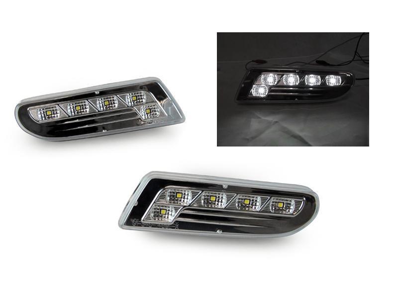 2000-2006 Mercedes W220 S-Class Crystal Clear Amber LED Bumper Lights