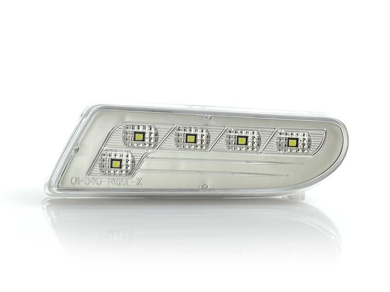 2000-2006 Mercedes W220 S-Class Crystal Smoke White LED Bumper Lights