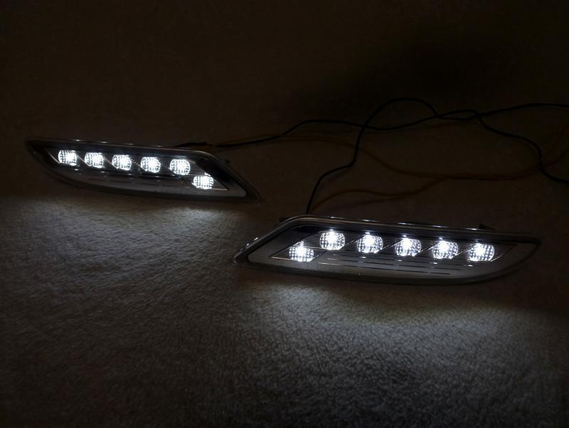 2007-2009 Mercedes W221 S- Class Crystal Smoke White Led Front Bumper Light