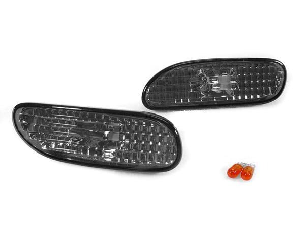 1995-1999 Mitsubishi Eclipse Crystal Smoke Front Bumper Side Markers