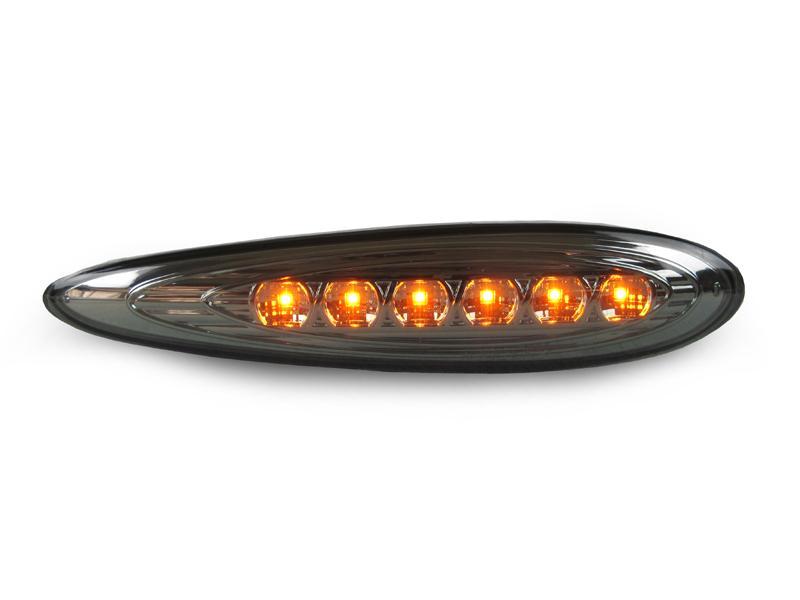 2000-2003 Nissan Maxima Smoke Front White LED Bumper Side Marker