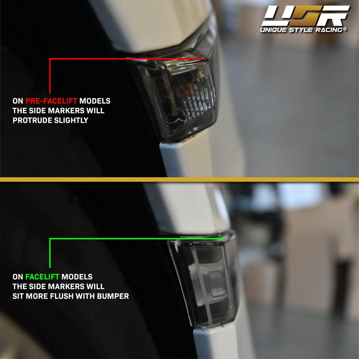 2012-2019 Porsche 991/981/718 Euro Look Clear Amber LED Side Markers