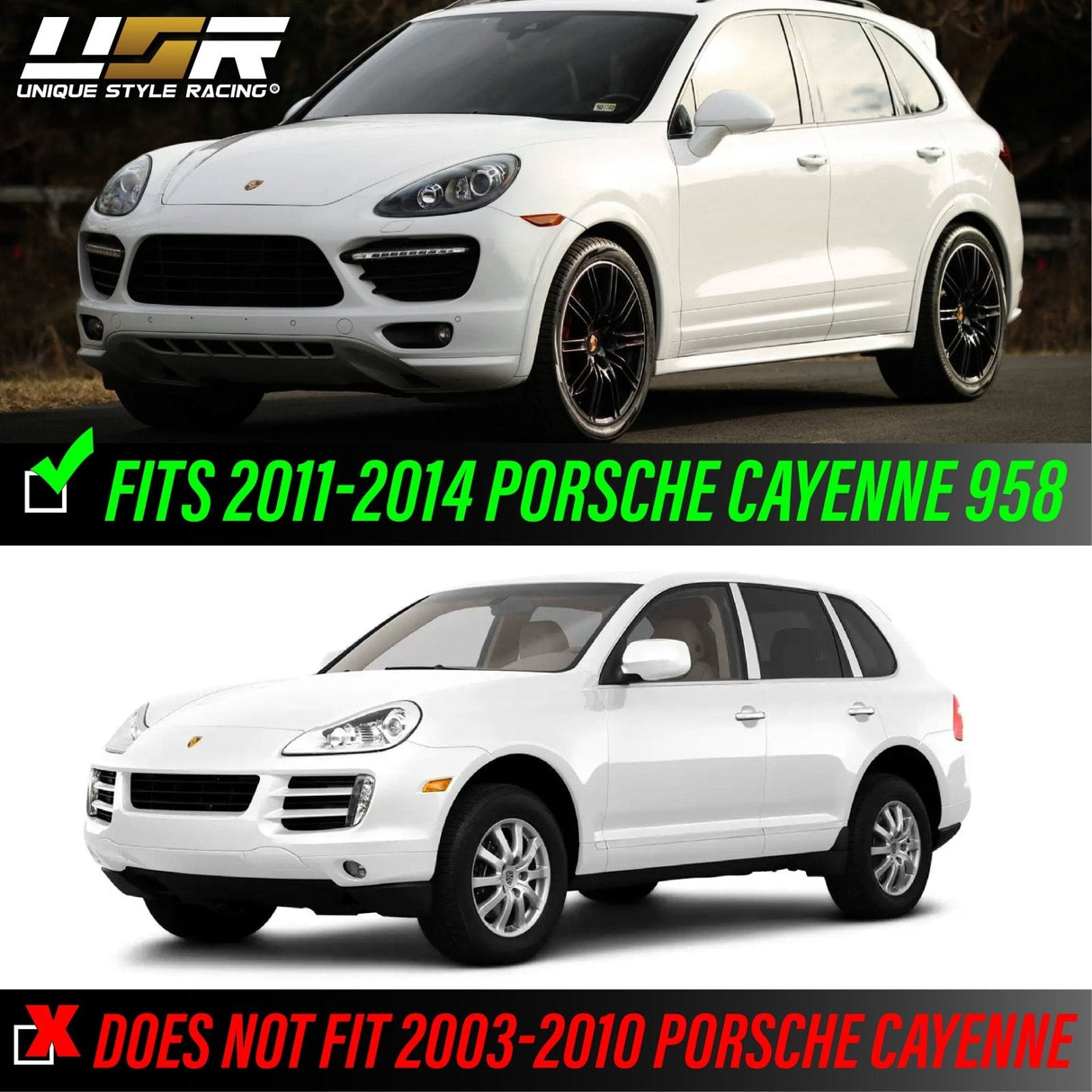 2011-2014 Porsche Cayenne Clear Side Marker Lights Set