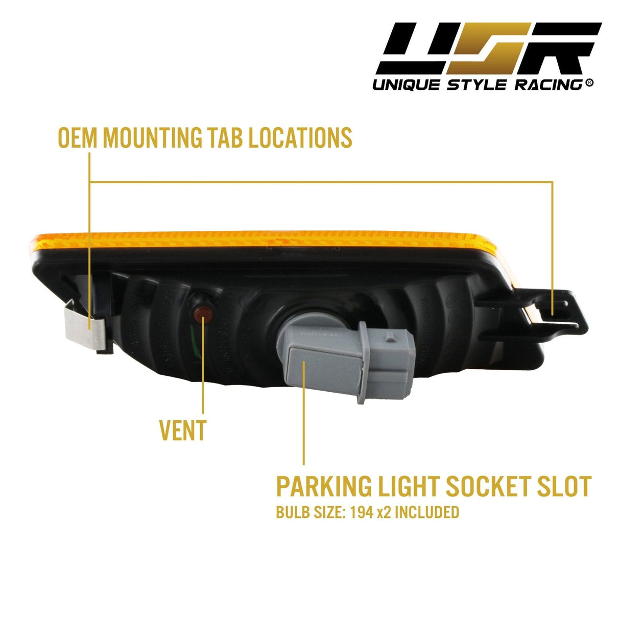 2014-2019 Porsche Macan AM Amber Side Marker Lights Set