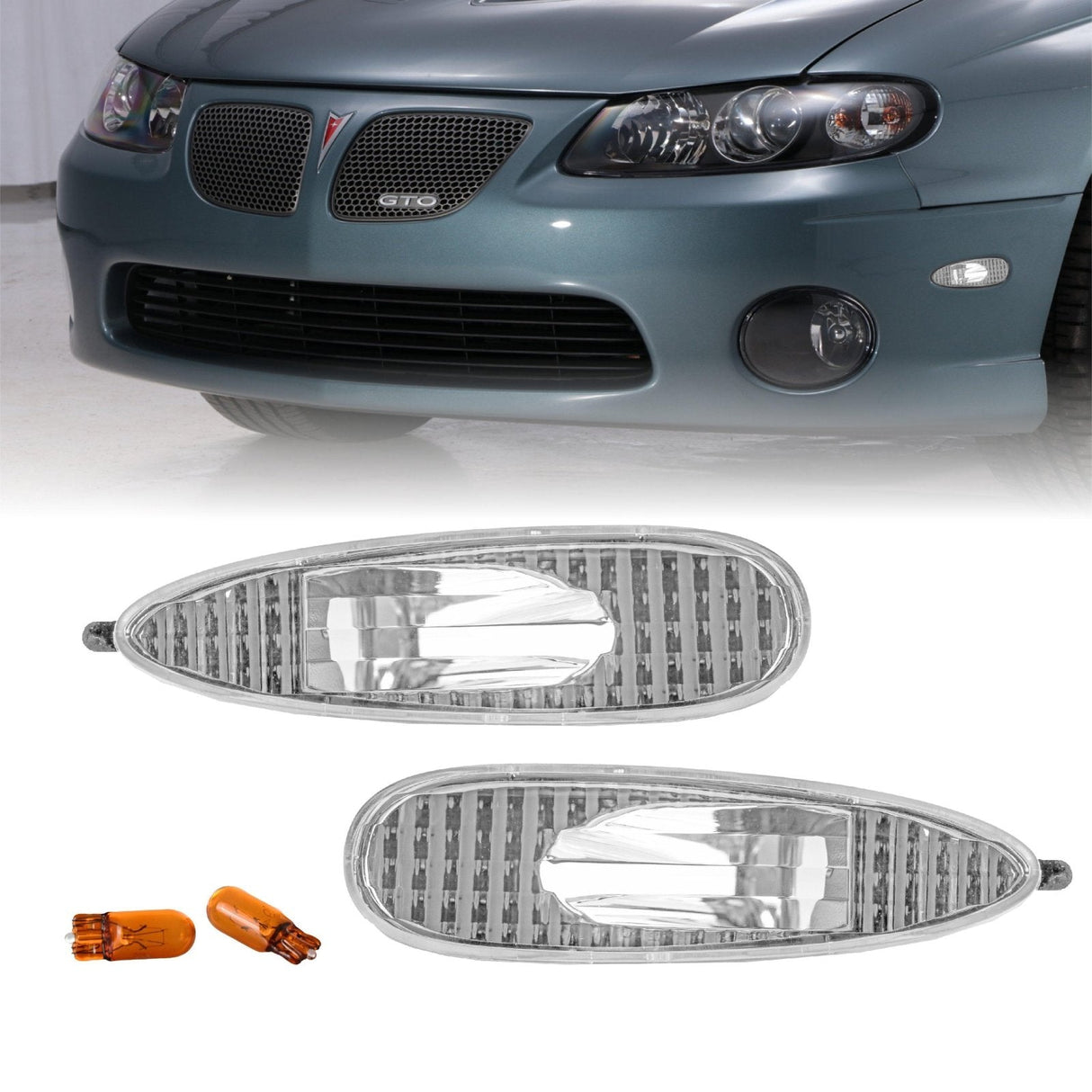 2004-2006 Pontiac GTO Crystal Clear Front Bumper Side Marker