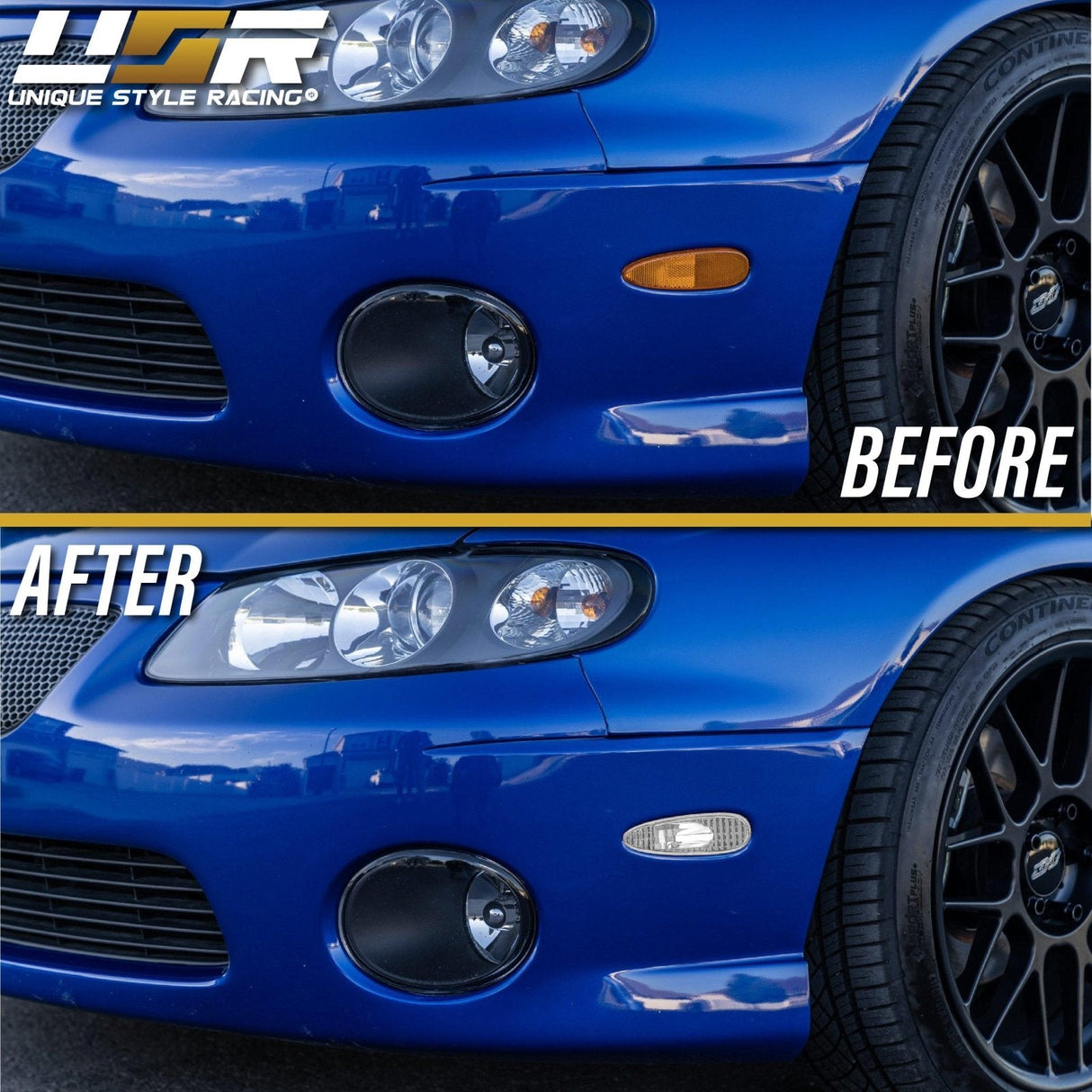 2004-2006 Pontiac GTO Crystal Smoke Front Bumper Side Marker
