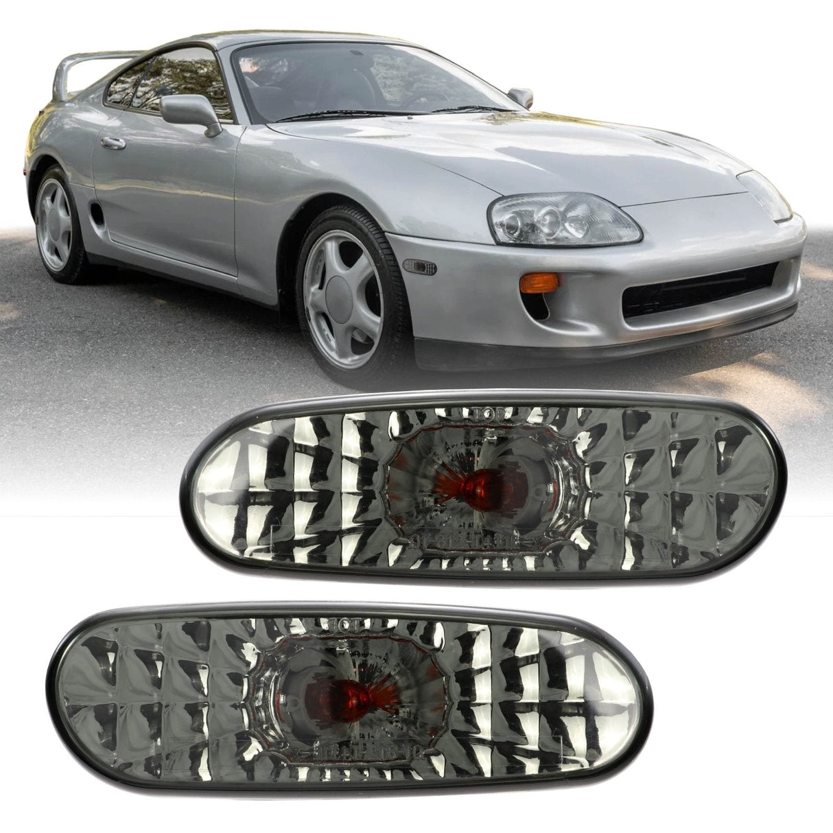 2000-2005 Toyota Celica Front Crystal Clear Bumper Side Marker Lights