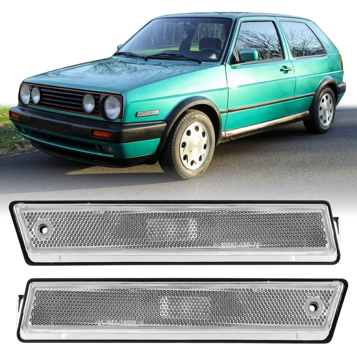 1984-1992 Volkswagen Golf / Jetta Clear Front Side Marker Lights