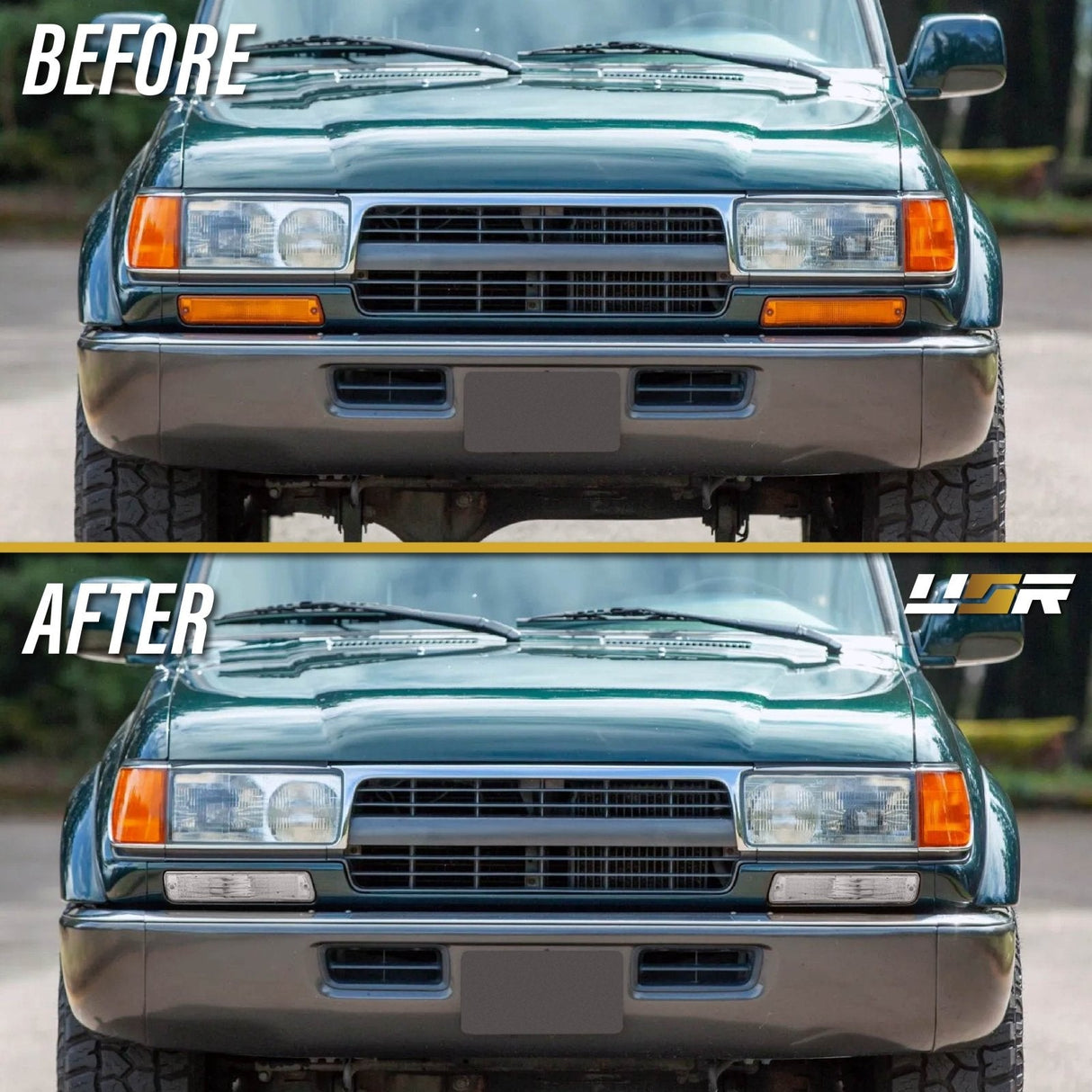 1991-1997 Toyota Land Cruiser Crystal Clear Bumper Lights