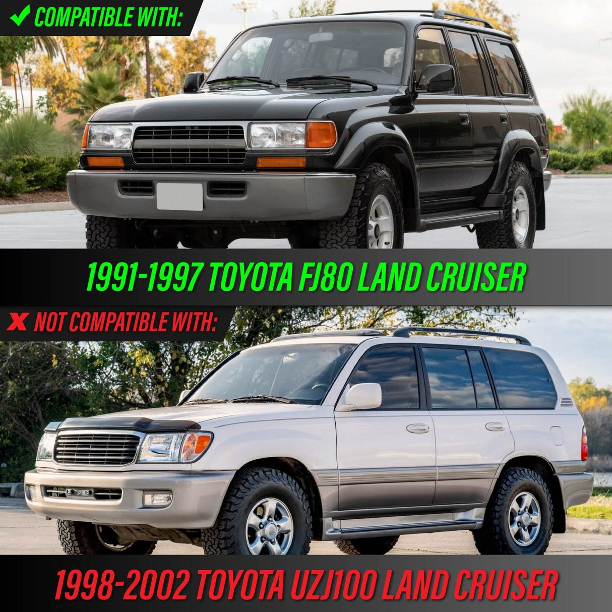 1991-1997 Toyota Land Cruiser Crystal Clear Bumper Lights