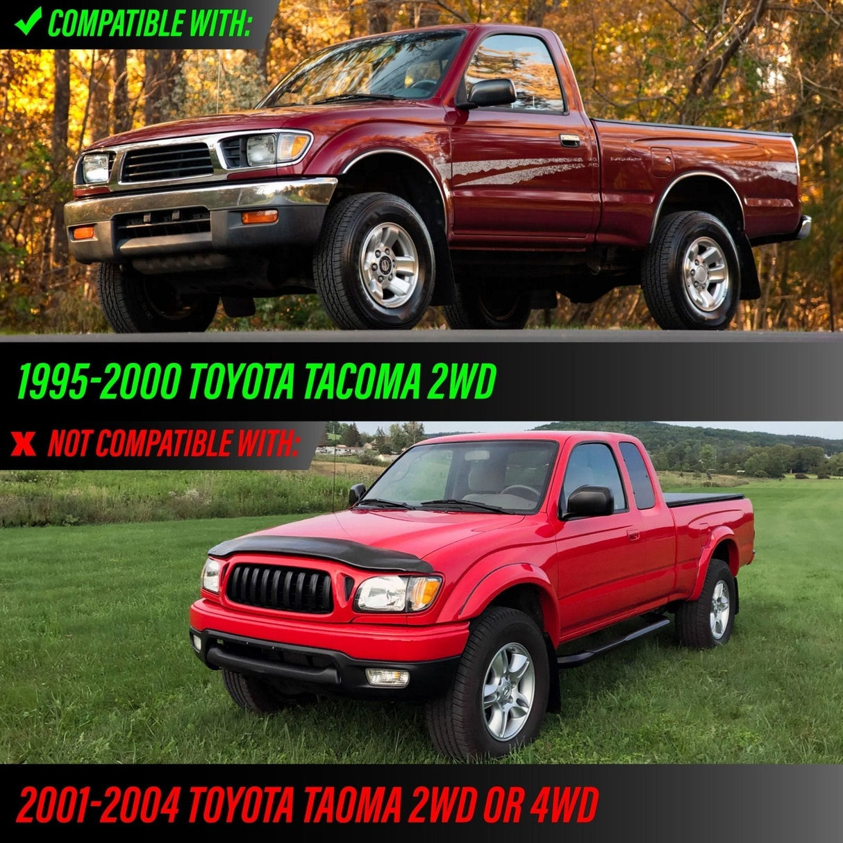 1995-1997 Toyota Tacoma 2wd/4wd Clear Bumper Lights