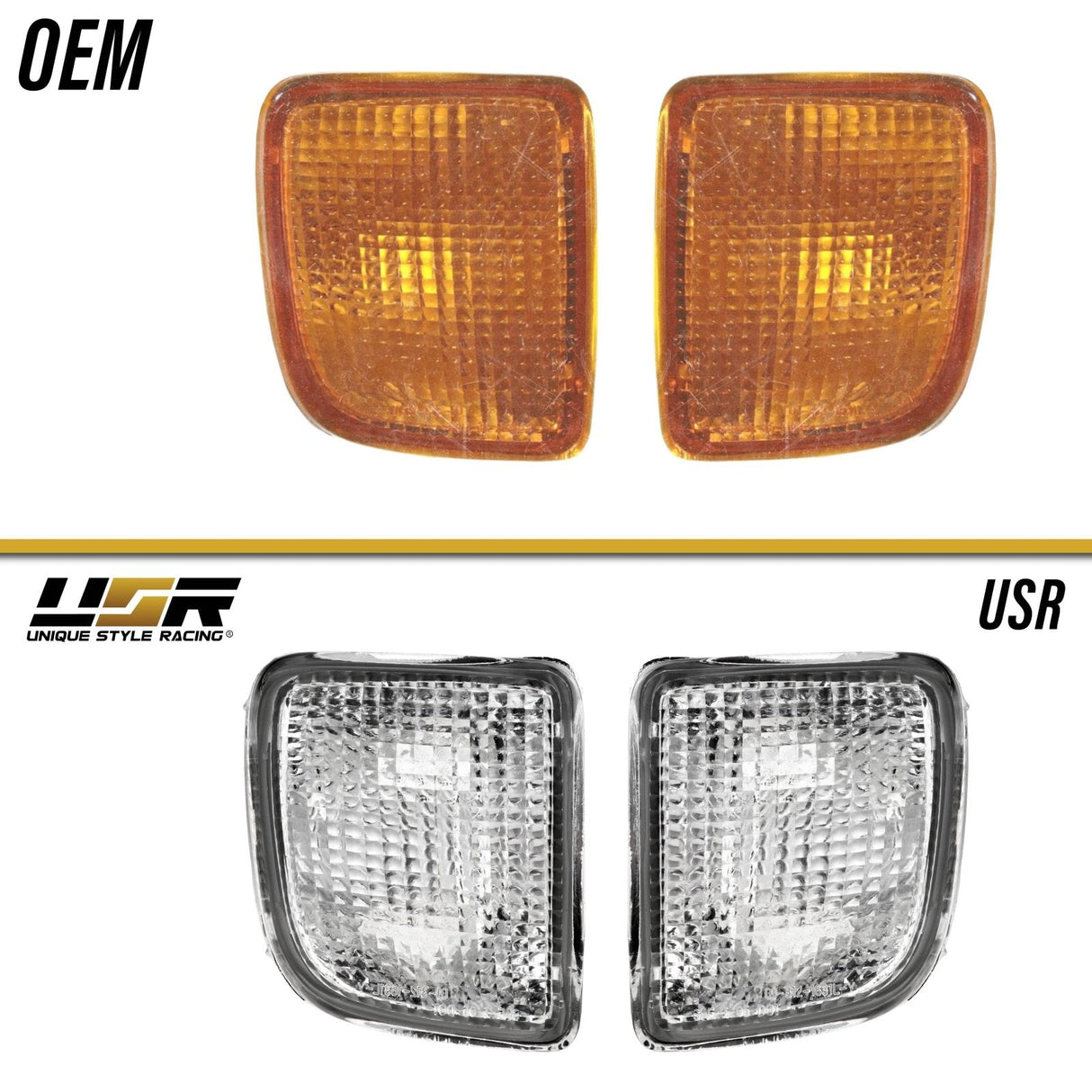 1998-2000 Toyota Tacoma Clear Bumper Lights