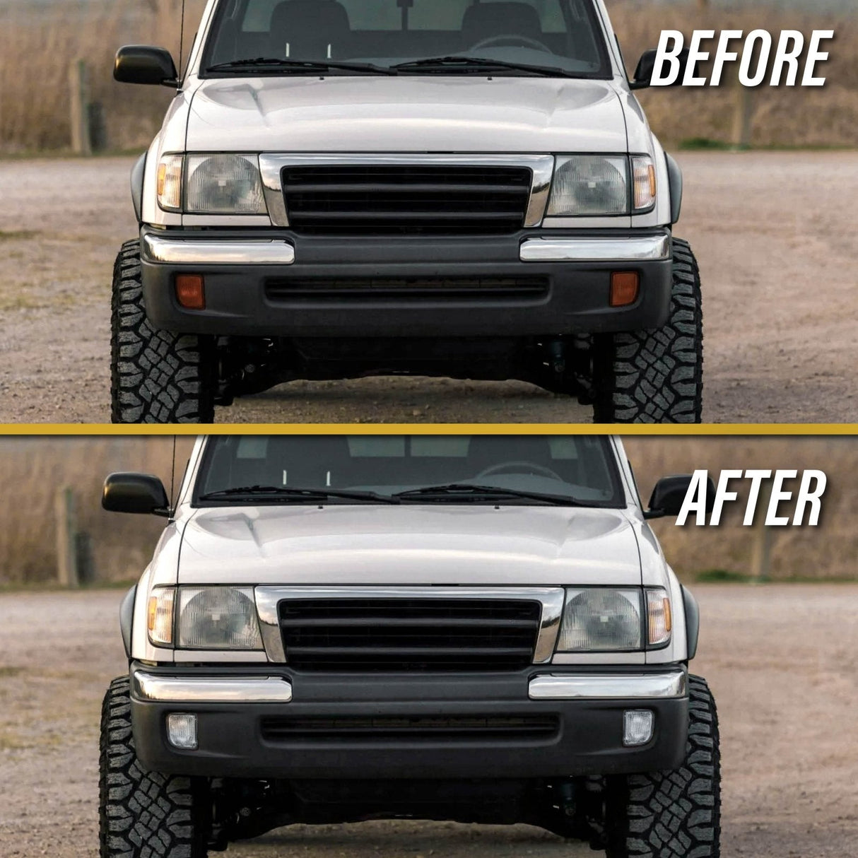 1998-2000 Toyota Tacoma Clear Bumper Lights