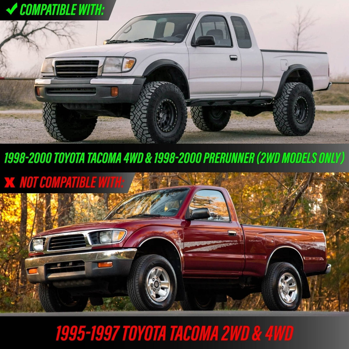 1998-2000 Toyota Tacoma Clear Bumper Lights