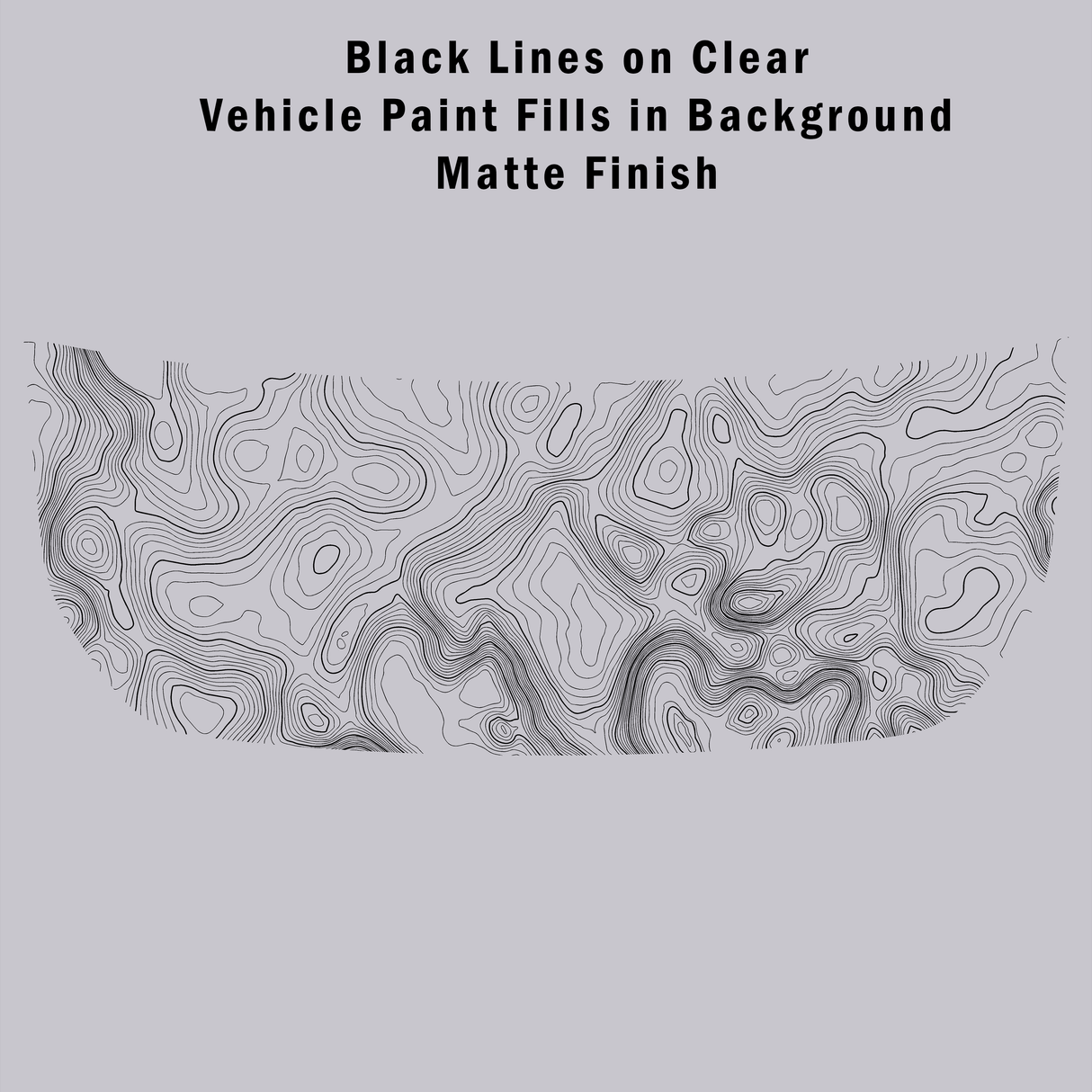 Stealth Topographic Map Hood Overlay (Printed Series) - 2021+ Bronco