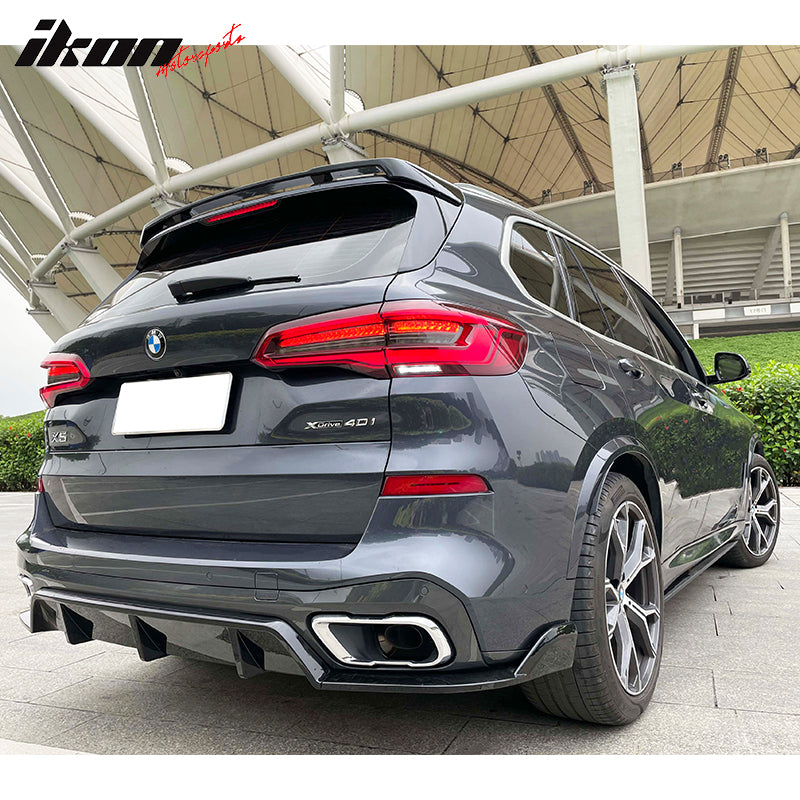 2019-2025 BMW G05 X5 M Sport Gloss Black Rear Bumper Lip Diffuser ABS